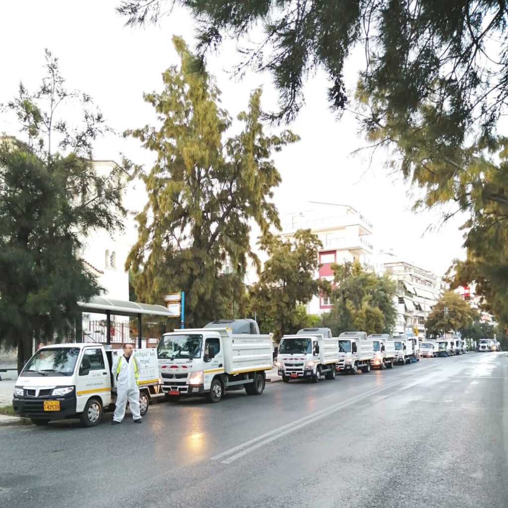 Κυριακάτικος καθαρισμός και απολύμανση στη Λαμπρινή