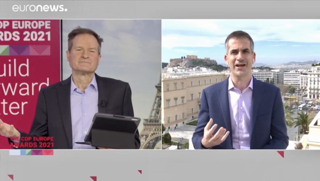 Βράβευση της Αθήνας από τα CDP Europe Awards για τις δράσεις της με στόχο την πράσινη ανάκαμψη